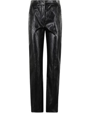 FEDERICA TOSI Leather Panel Trousers - Black