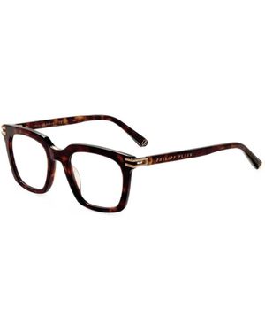 Philipp Plein Tortoiseshell-Effect Square-Frame Glasses - Brown