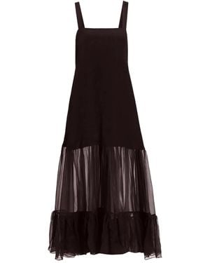 Azeeza Bellevue Ruffled Midi Dress - パープル