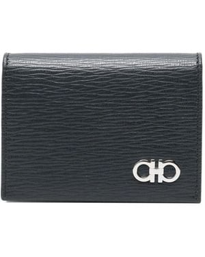 Ferragamo Logo-Plaque Wallet - Grey