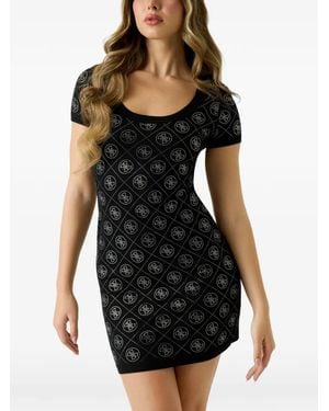 Guess Short-Sleeve Mini Dress - Black