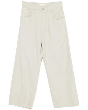 sunflower Corduroy Wide-Leg Trousers - White