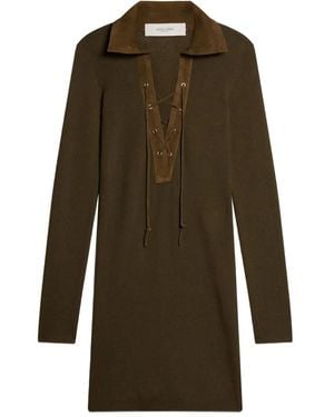 Golden Goose Vestido corto con cordones - Verde