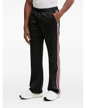 Guess Allover Pattern Striped Trousers - Black