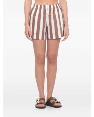 MC2 Saint Barth Maeve Striped Shorts - Brown