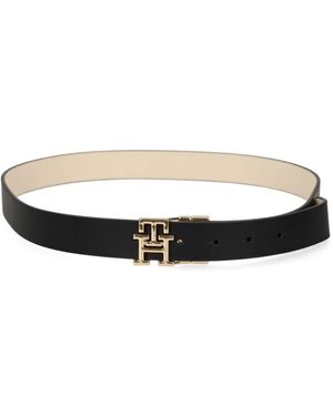 Tommy Hilfiger Ceinture À Plaque Logo - Blanc