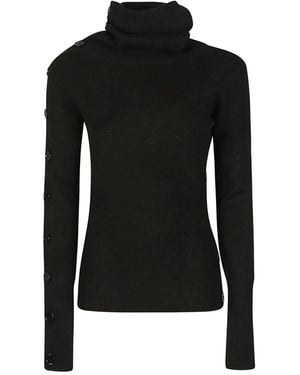 Patrizia Pepe Jersey con cuello alto - Negro