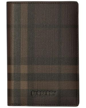 Burberry City Check Passport Holder - Black