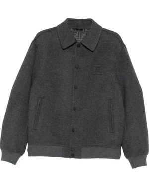 Fendi Wool Bomber Jacket - Grey