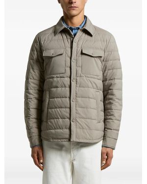 Peserico Buttoned Quilted Jacket - Grey