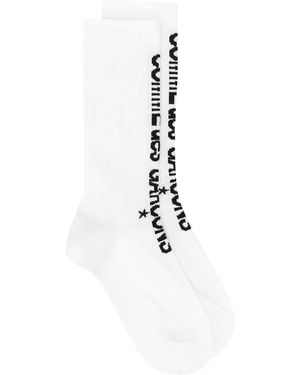 Comme des Garçons Logo Print Socks - White