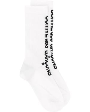 Comme des Garçons Socken mit Logo-Print - Weiß