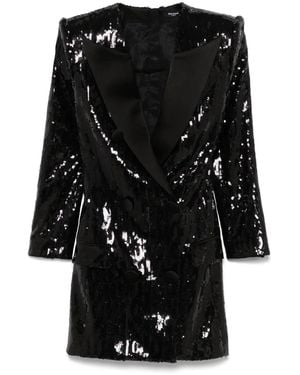 Balmain スパンコール ミニドレス - ブラック