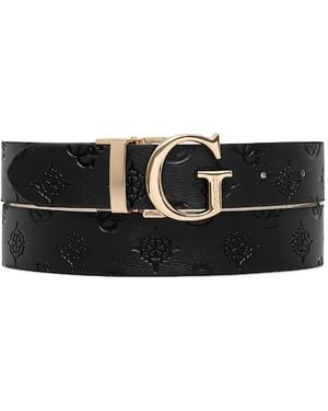 Guess James 4G Logo Belt - Black