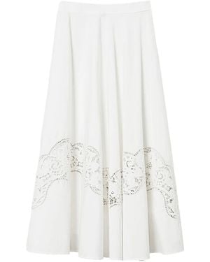 Twinset Cotton Woven Skirt - White