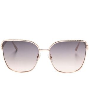 Chopard Square-Frame Gradient-Lenses Sunglasses - Pink