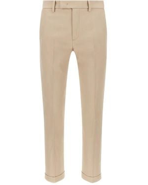 Department 5 Pressed Turn-Up Trousers - Natural