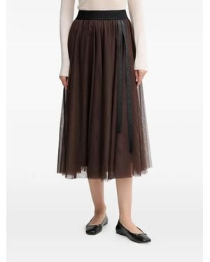 Joop! Fridi Tulle Midi Skirt - Brown