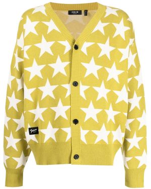 FIVE CM Intarsien-Cardigan Mit Sternen - Gelb