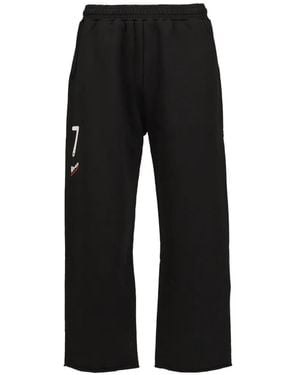 PROTOTYPES Logo-Print Cropped Track Pants - Black