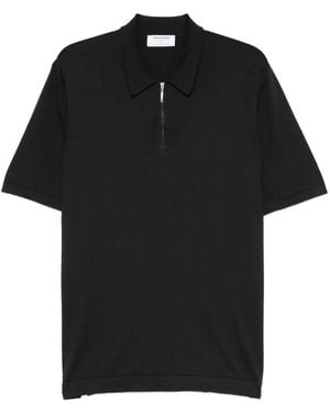 Gran Sasso Half-Zip Polo Shirt - Black