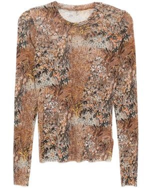 JNBY Printed Long-Sleeved T-Shirt - Brown