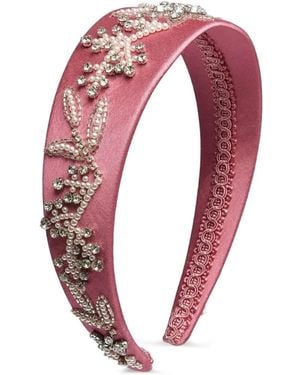 Erdem Embellished Headband - Pink
