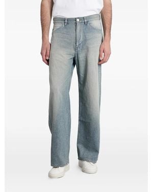 Attachment Ausgeblichene Wide-Leg-Jeans - Blau