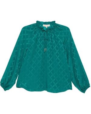 Michael Kors Monogram Blouse - Green