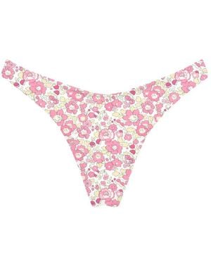 MC2 Saint Barth Naomi Floral-Print Bikini Bottoms - Pink