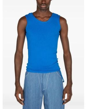 rusfrcade Eshaan Loop-Hem Tank Top - Blue
