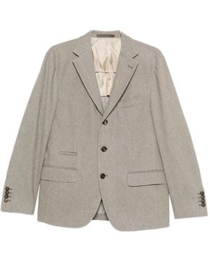 Eleventy Single-Breasted Button Trousers Suit - Grey
