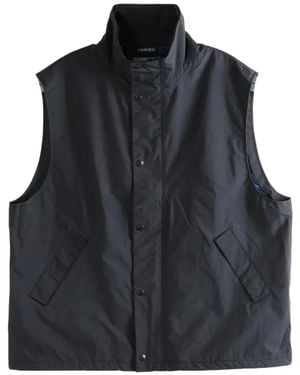 Nanamica Hooded Press-Stud Gilet - Black
