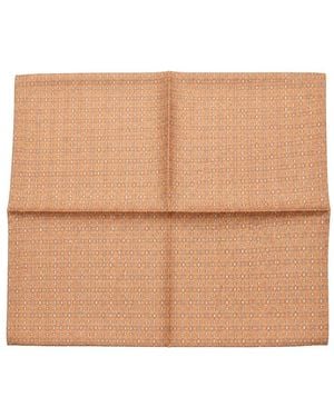 Tombolini Horsebit-Print Pocket Square - Natural