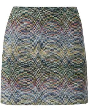 Missoni Zigzag-Knit Skirt - Gray