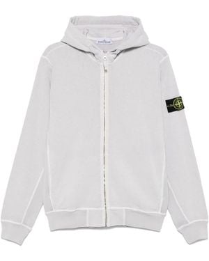 Stone Island Hoodie Met Compass-Logopatch - Wit