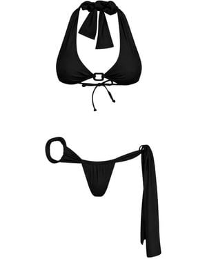 Amir Slama Bikini Con Scollo All'Americana - Nero
