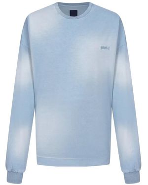 Juun.J Faded Logo-Embroidered Sweatshirt - Blue