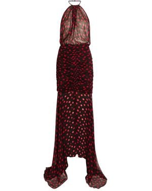Ronny Kobo Tilda Polka-Dot Midi Dress - Purple