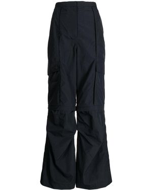 Goen.J Detachable-panel Wide-leg Cargo Trousers - Blue