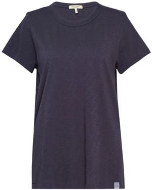 Rag & Bone Camiseta De Algodón Con Cuello Redondo - Azul