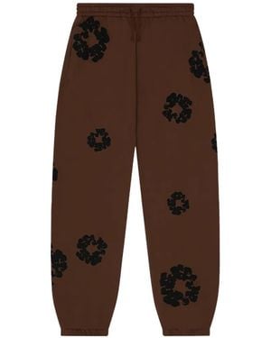 DENIM TEARS Cotton Wreath Track Trousers - Brown