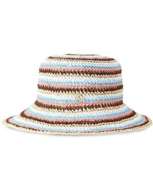 Maison Michel New Kendall Straw Bucket Hat - White