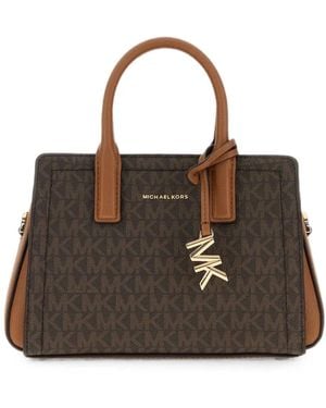 MICHAEL Michael Kors Logo-Print Monogram Tote Bag - Brown