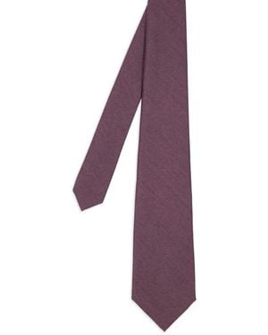 Paul Smith Speckled-Lining Merino Wool-Cashmere Blend Tie - Purple