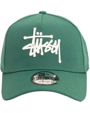 Stussy X New Era 9Forty Basic Strapback Cap - Green