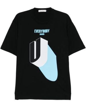 Undercover Graphic-Print Crew Neck T-Shirt - Black