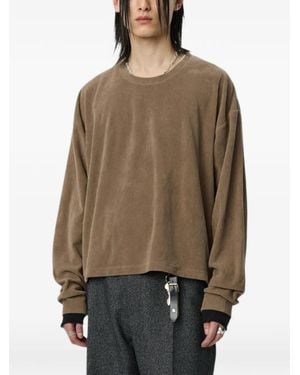 mfpen Corduroy Long-Sleeve Sweatshirt - Brown