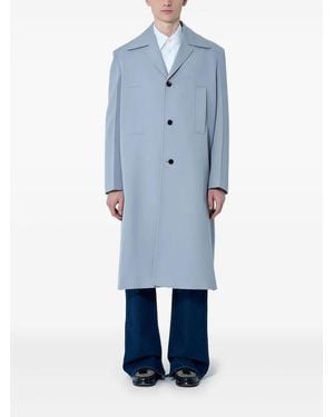Gucci Notched-Lapel Wool Coat - Blue