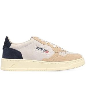Autry Medalist Perforated Panelled Trainers - White